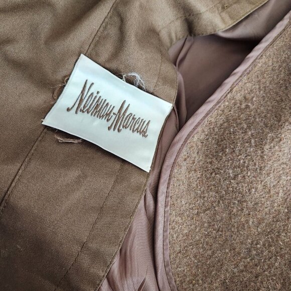 Vintage Foxrun Two By Gale Gould Womens Trench Coat Khaki XL Dark Brown - Picture 8 of 16